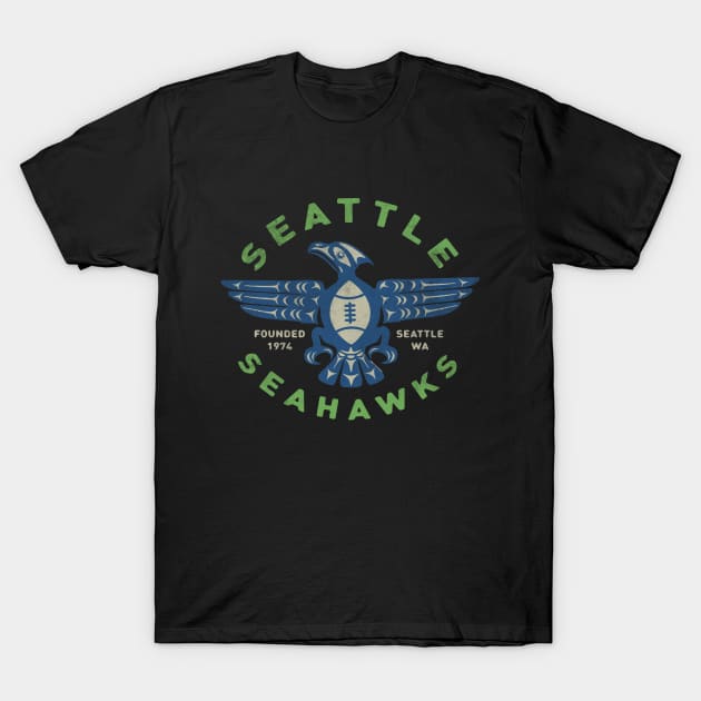 Native Seattle Seahawks by Buck Tee Originals T-Shirt by Buck Tee